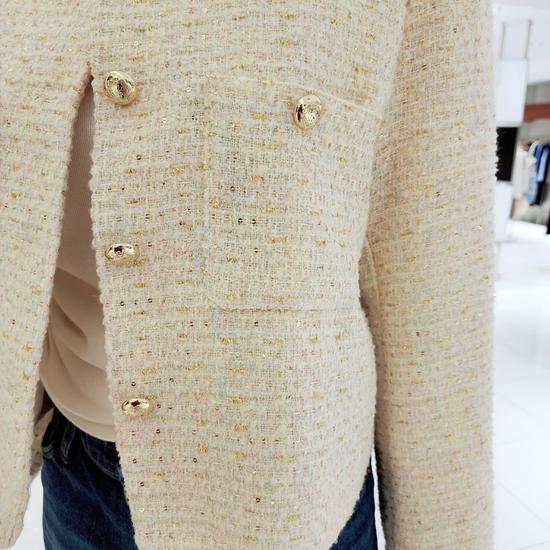 Ab.f.z 2026SS Round Tweed Jacket AZA1ZJ03