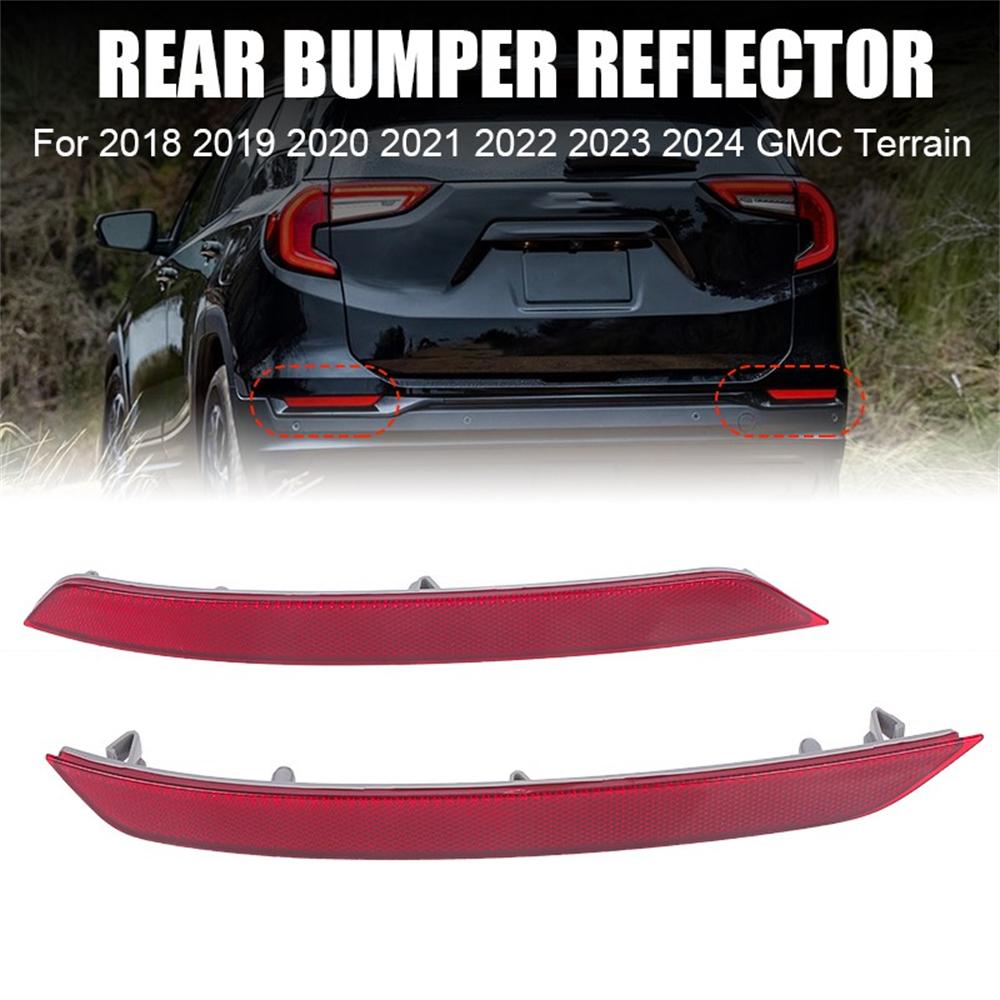 Bumper Reflector Lamp - For GMC Terrain 2018-2024 - Red Rear Driver&Passenger Side