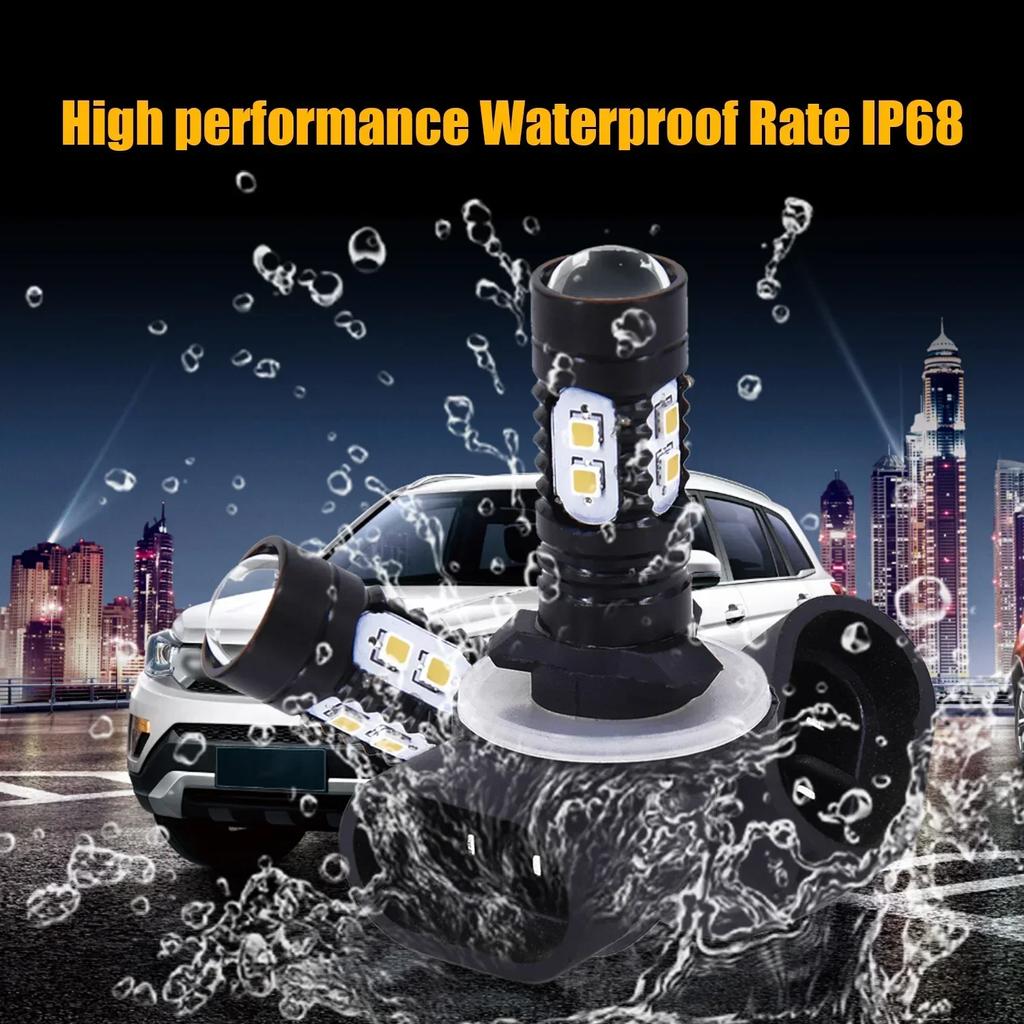 Bright Bulbs Lamps Lights 50W DRL 6500K Daytime Driving Fog 881L IP68 886 Running 888 Waterproof White 894 894X