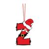 2D 26 Letter Christmas Ornaments Acrylic Flat Christmas Tree Home Decorations Ornaments