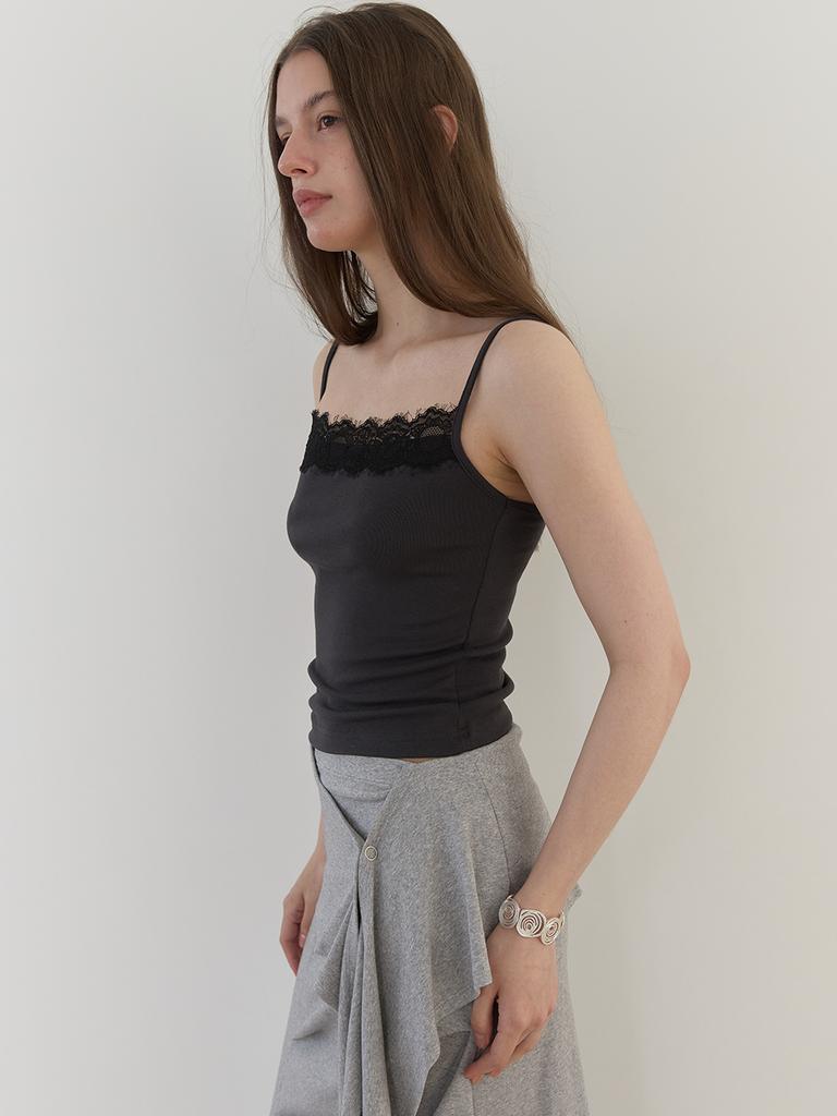Asula Pale Lace Sleeveless (Charcoal)
