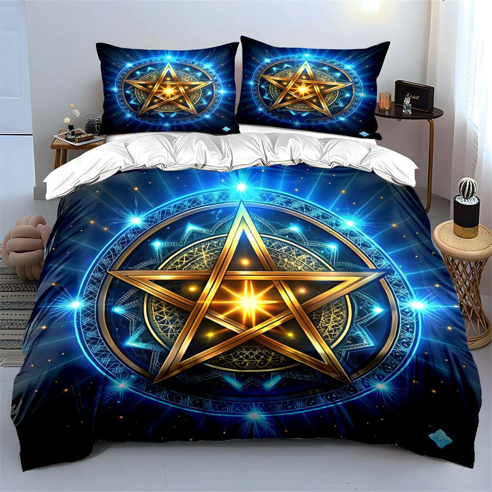 Mystic Starry Decorative Set Soft Comfortable Duvet Cover Bedding Set Included 1*Duvet Cover & 2*Pillowcases, Gift