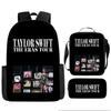 Taylor Swift Themed Kids School Backpack Set Elementary Students Oxford Fabric Breathable Lightweight With Padded Straps
