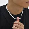 Flache Cubanische Kette Halskette für Männer Jungen, Wasserdichte Edelstahl Glieder Halsbänder, Klassische Männliche Accessoires Schmuck Geschenke