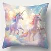 Home Decor Unicorns In Clouds Fantasy Decorative Pillow Covers Pattern Cushion Cover Suitable For Sofa Bedroom Car Pillow Cover