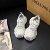 thick-soled straps mesh dad shoes women's spring new fashionable versatile height-increasing couple casual shoes
