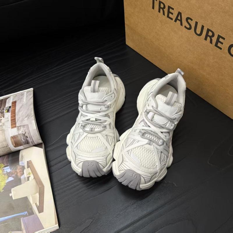 thick-soled straps mesh dad shoes women's spring new fashionable versatile height-increasing couple casual shoes