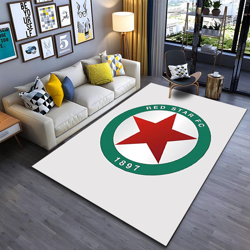 Red Star FC Logo Carpet Suitable As a Non-slip Mat for the Living Room or Bedroom Sofa
