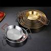 Flat Bottom Seafood Plate Nonstick Surface Stainless Steel Pan Food Tray  Outdoor Camping