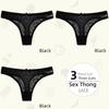 Low-Middle Waist Ladies Thong Panties, Non-marking Comfortable Breathable Women's T Pants Lace Sexy Women's Panties