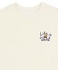 GRAVER [Unisex] Drawing Letter Flower Smile Sweatshirt_Cream/Purple Logo
