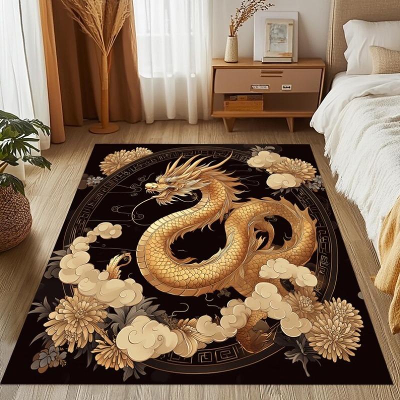 3D Wild Leopard Texture Carpet, Realistic Spotted Pattern on Cream Base Rug Natural Animal Print Floor Mat for Bold Living Space