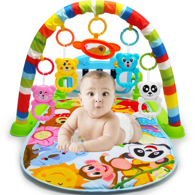 Fitness Rack Baby Music Pedal Piano Game Mat Baby Foot Piano 36 Months Newborn Toddler Toys