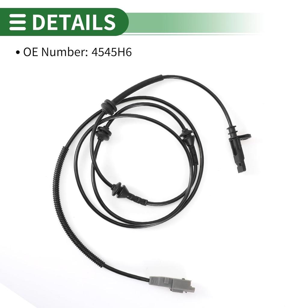 ABS Wheel Speed Sensor Rear Left Right ABS Sensor Anti-Lock Braking System Sensor No.4545H6 for Peugeot 407 2004