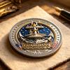 Moneta Commemorativa Decorativa Guardiani del Mare, Hanno Montato la Guardia Souvenir Veterano Incisa su Entrambi i Lati Regalo da Collezione per Marina Guardia Costiera