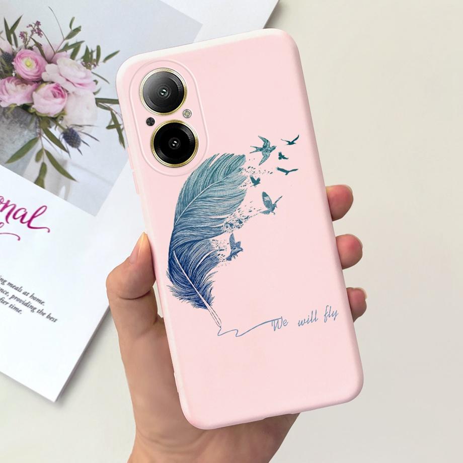 Hülle Für Oppo Realme C67 4G RMX389 Handyhüllen Schwarze Katze Mondnacht Weiches Silikon Stoßfeste Rückabdeckung Für RealmeC67 4G Funda