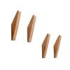 B97A-4Pcs Decorative Wood Wall Hooks Key Hook Clothes Hat Scarf Handbag Hanger Hook Kitchen Bathroom Decor Hook