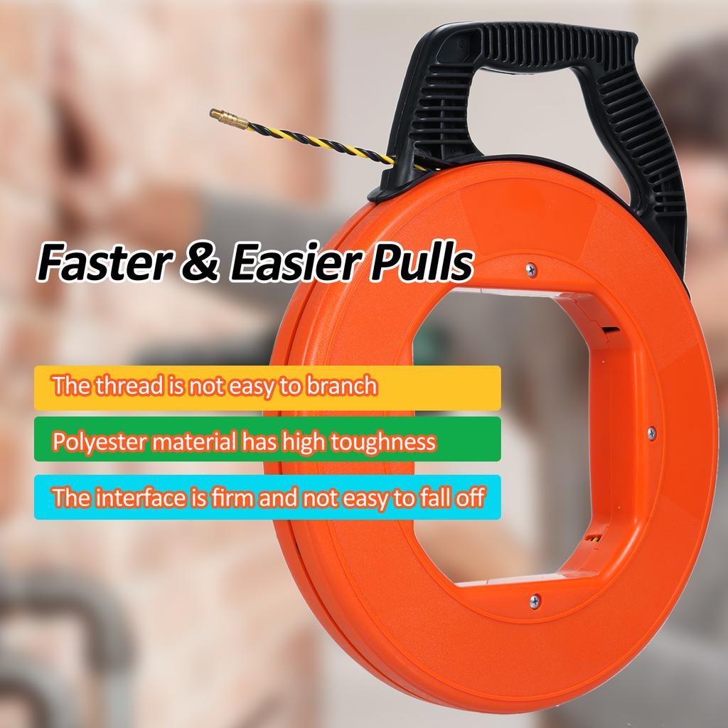 Electrical Wire Puller, 100FT Polyester Electrical Fish Tape, Fish Tape Wire Puller with High