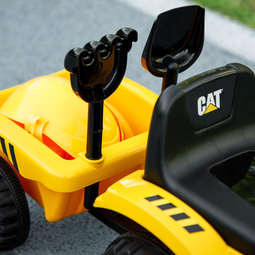 Ride-on Excavator Shovel Steering Wheel Children 1-3 Years up to 25kg Yellow
