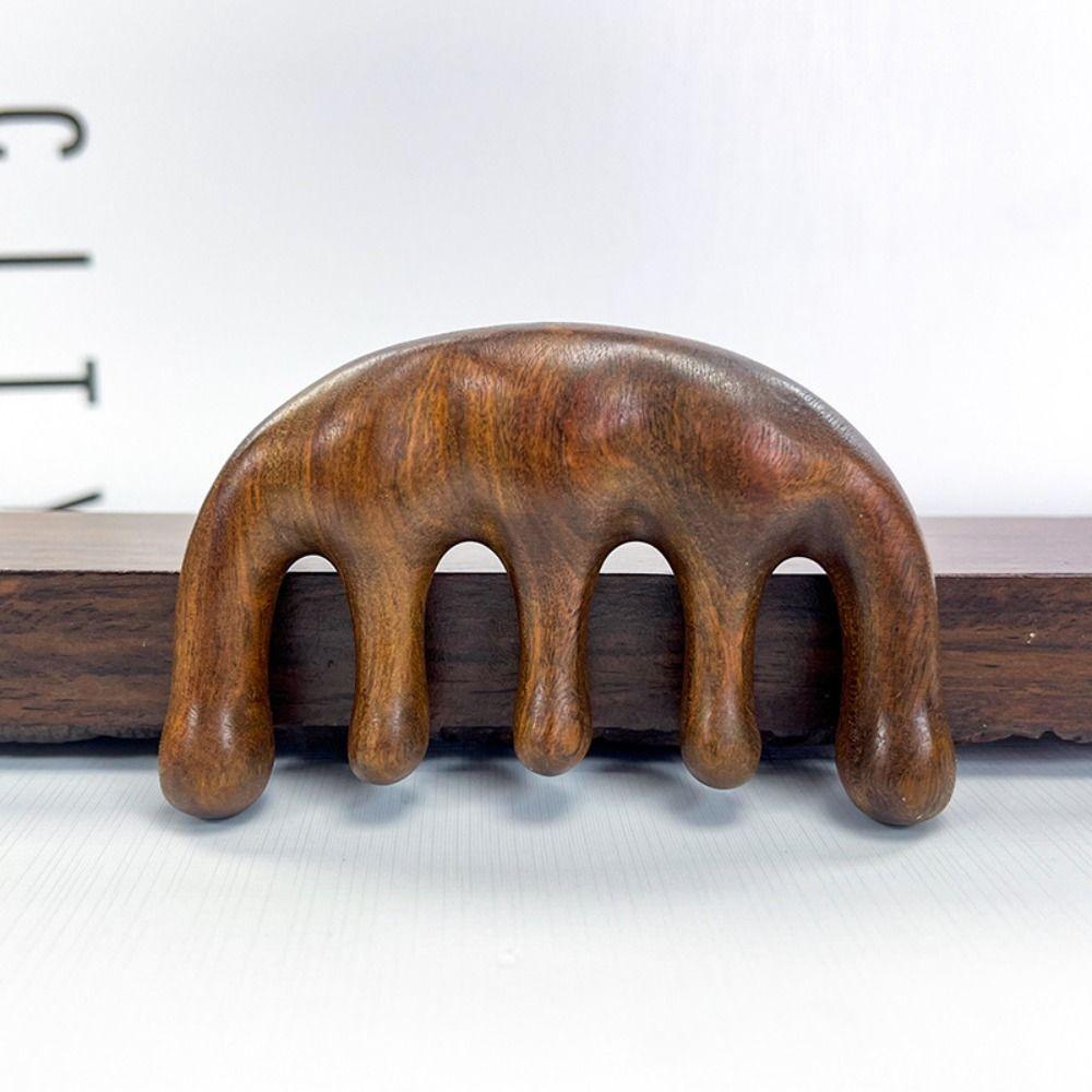 Anti-static Sandalwood Massage Comb Meridian Scrapping Scalp Massage Brush  Hair Care Tool