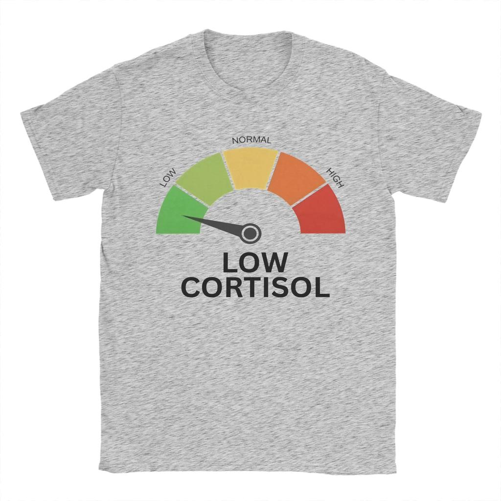 Cortisol Low Level Meme Printed Tshirt 2026summer New Unisexs Cotton Tshirt Modern Cool Casual Tshirt Fun Y2K Oversized Tshirt