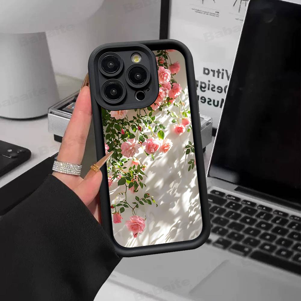 Abstract Flower Market Phone Case For IPhone 17 16 15 14 13 12 11 Pro Max Plus Silicone Shockproof Case