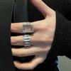 Vintage  Color Metal Rings Set Elegant Irregular Adjustable Rings For Women Trendy Geometric Ring Punk Jewelry Party Gift