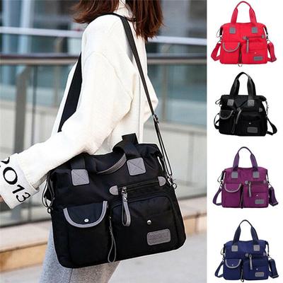 Women Large Capacity Nylon Shoulder Bags Messenger Waterproof Crossbody Bags Casual Tote Ladies Outdoor Travelling Bags CLE
