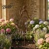 Outdoor Flower Bed Ornament Vintage Lady Garden Trellis Stake, Rustic Art Decor for Yard, Elegant Woman Silhouette Climbing Plants Plant Support Vines