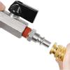 5Pcs Metal Pneumatic Connector with 1/4in NPT Male Thread Coated With Glue Hose Quick Connector US Type Air Hose Adapter Plug
