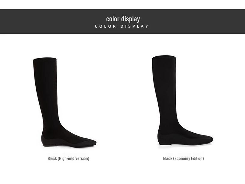 Women's Grape Sheepskin High Shaft Flat Heel Square Toe Long Boots