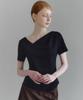 MICANE Meli Shirring Slit Tee - Half.Ver