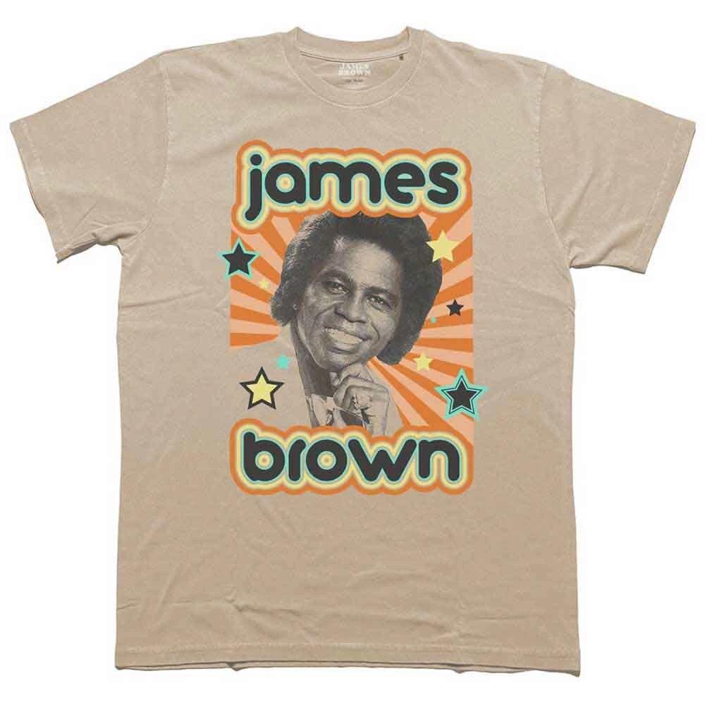James Brown Unisex T-Shirt: Stars (Large) 2XL