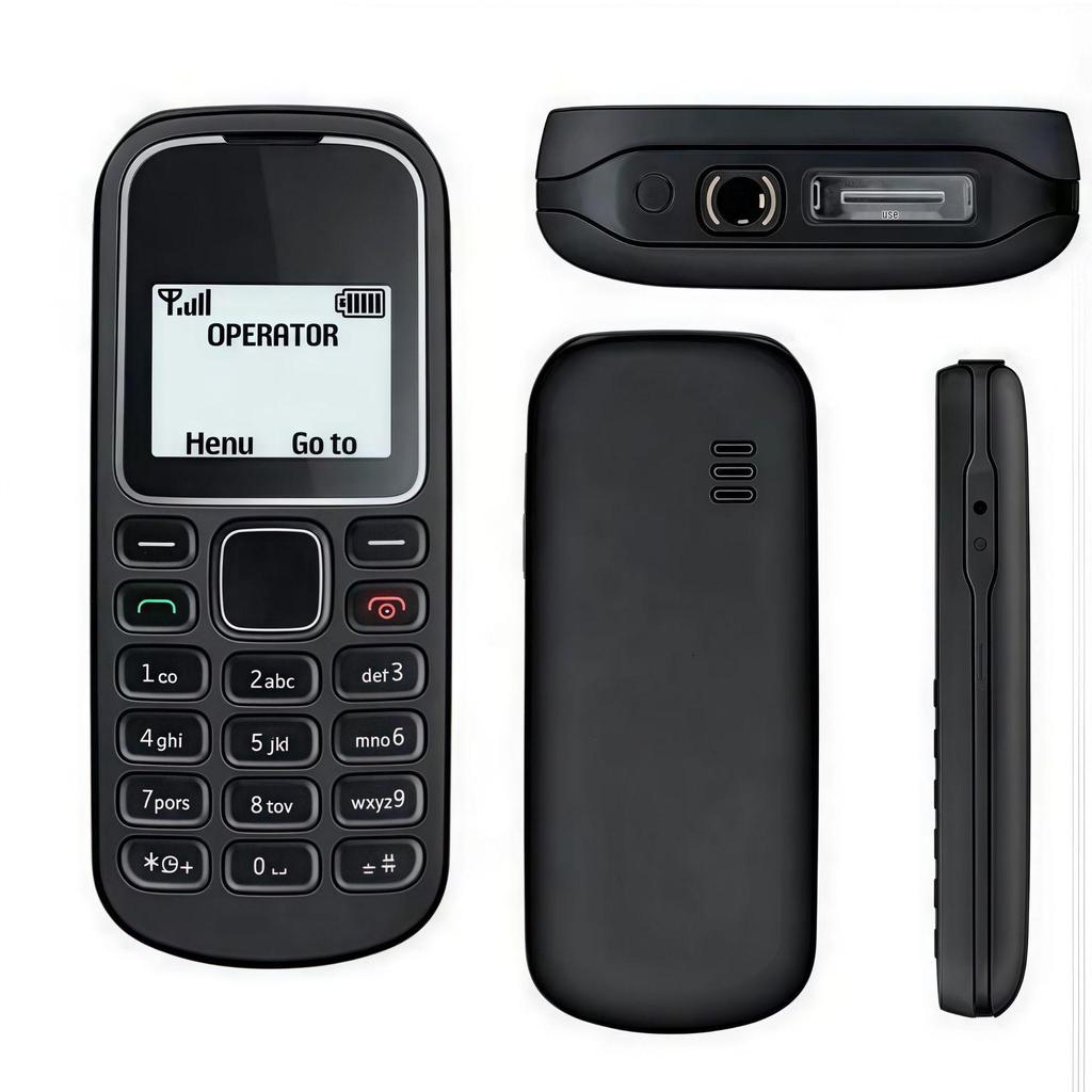 GSM2G Feature Phone for Elderly: Compact Candybar with Buttons, Ideal for Backup and Foreign Travel.