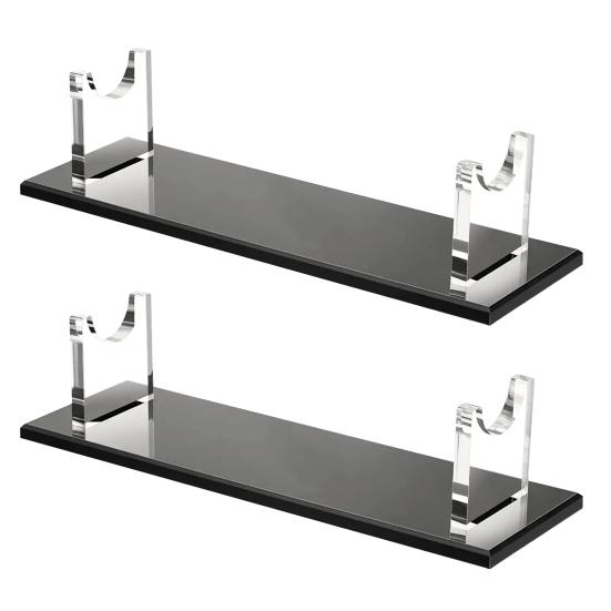 2Pcs Acrylic Multi-Function Display Stand Easy Assembly High Visibility Transparent Desktop Holder Storage Stand
