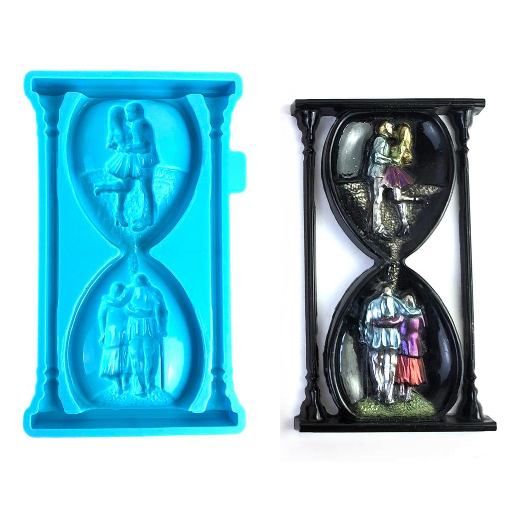 Heart Shaped Hourglass Mould Silicone Casting Mold for DIY Jewelry Making Crystal Droplet Decorations Making Tools