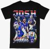 Josh Allen Buffalo Bills NFL Football Unterschrift T-Shirt s-4xlZC1446