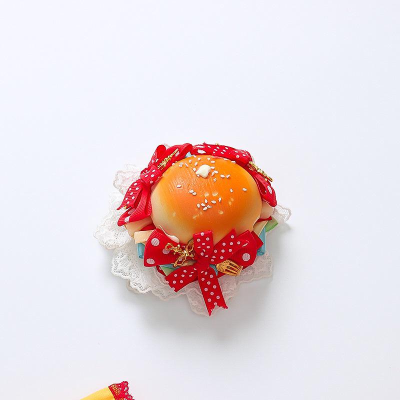 Girls Lolita Autumn Hamburger Cosplay Princess Dress for Performances 120cm order one size up for short style