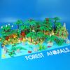 MOC Jungle Wild Animals Building Blocks DIY Toys for Boys Girls Forest Trees Blocks Compatible City Baseplate Kids Montessori