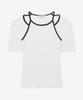 MIND BRIDGE WOMEN [W] Cutout Layered Contrast Knit - 2Color Mykt3280