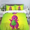 Stampa 3D Amici di Barney Set Biancheria da Letto Carino Cartoni Animati Camera da Letto Morbido Copriletto Moderno Copripiumino Confortevole Coperta Federa