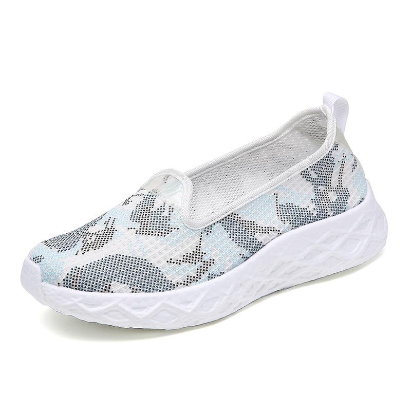 New mother shoes in couple walking shoes summer breathable fly-woven casual sports shoes