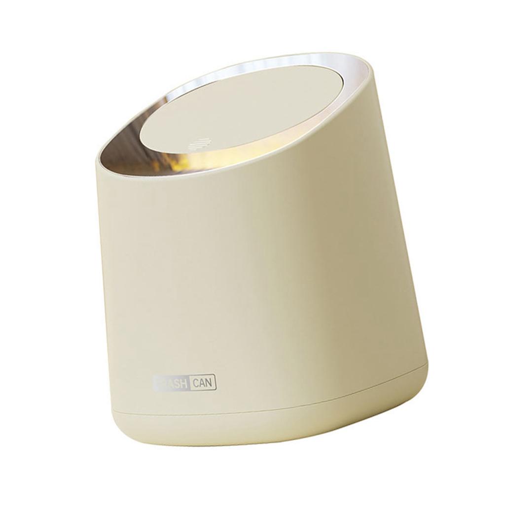 Mini Countertop Garbage Can Small Plastic Countertop Wastebasket Waste Can with Press Type Lid for Bathroom Bedroom