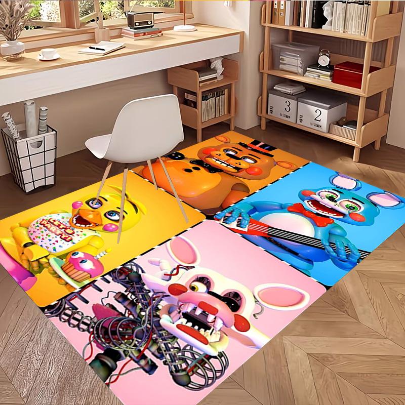 Five Nights at Freddy's Print Rug, Washable Floor Carpet, For Entryway Dorm Laundry Room Office Study, Home Decor Birthday Christmas Gift