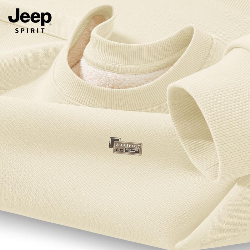 

JEEP SPIRIT Men s Warm Fleece Lined Crewneck Sweatshirt M