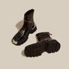 High Quality Black Shoes For Women Platform Boots Street Round Toe Ladies Shoes Non-Slip Thick-Soled Goth Boots  De Mujer