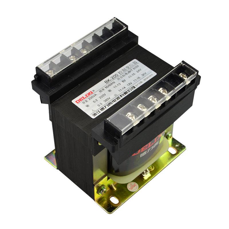 DELIXI BK-200VA Control Transformer: 380V/220V Input, 36V/24V/12V/6V Output for Machine Tools