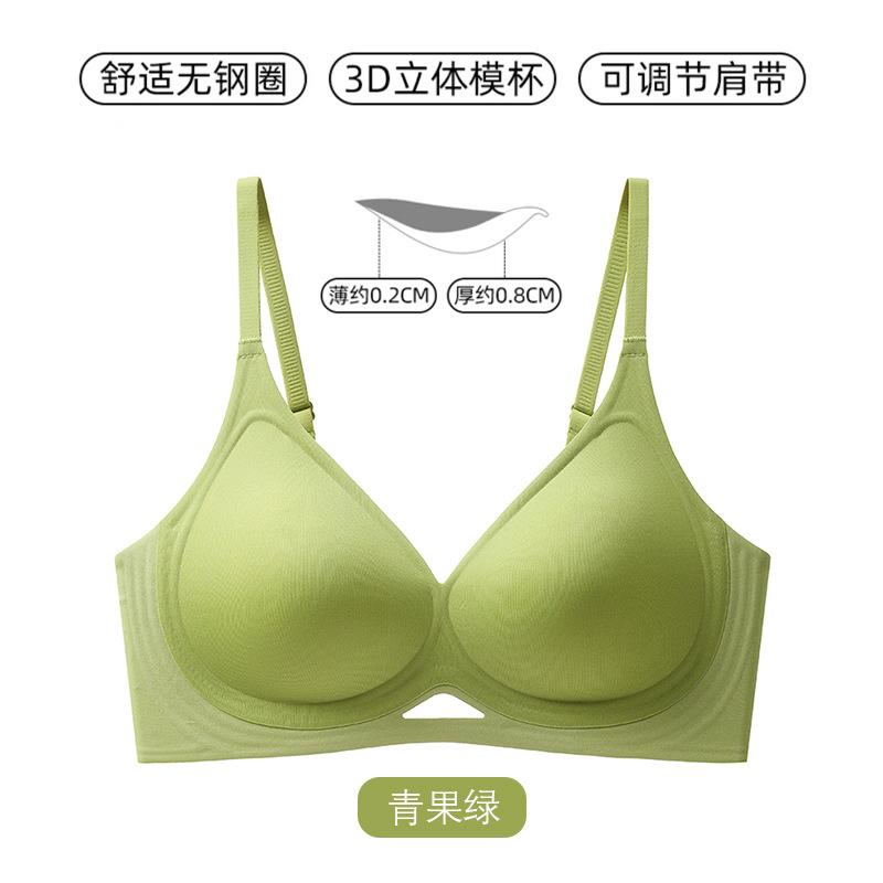 Original original underwear women's small breasts gather without marks summer thin style without steel ring text bra soft support anti-sagging