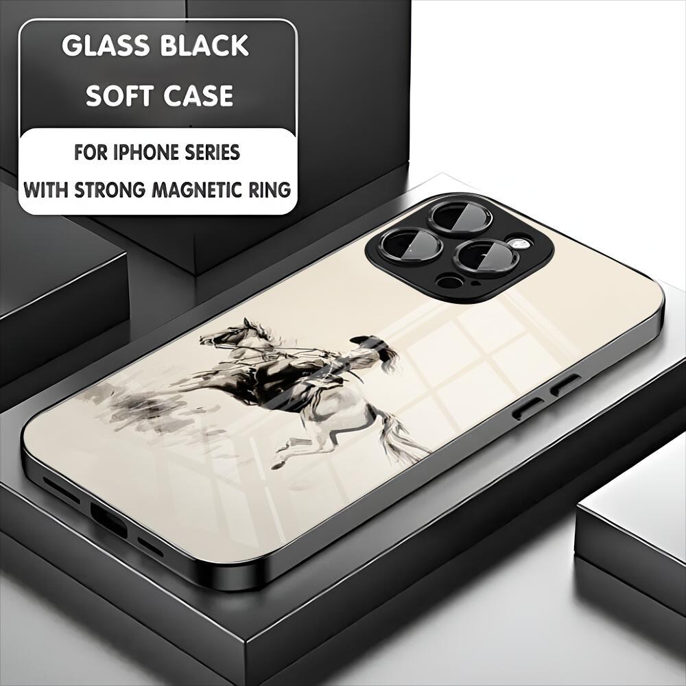 

Cool Girl Riding A Horse Phone Case For Iphone 17 16 15 14 13 11 12 Pro Max Mini Plus Magnetic Glass Phone Cover iPhone 14 Pro