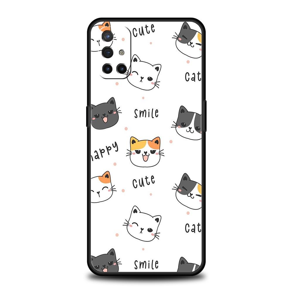 Cat Cute Kitten Cartoon Phone Case For OnePlus 10 9 Pro 9T 10R 9R 9RT 8T 8 7 6T 7T Nord 2T CE 2 5G N200 N10 N100 Soft Cover